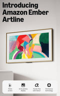 Amazon Ember Artline 55' with Fire TV (newest model), 4K Ultra HD QLED smart TV with free art and photos, anti-glare display, custom frames, Dolby Vision, find shows faster with Alexa+ - Ash