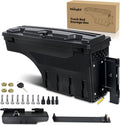 Nilight Truck Bed Tool Box Right Passenger Side Truck Tool Box Fit for Toyota Tundra 2007-2021 ABS Swing Case Truck Bed Storage Box with Lockable Lid Waterproof Wheel Well Toolbox Black