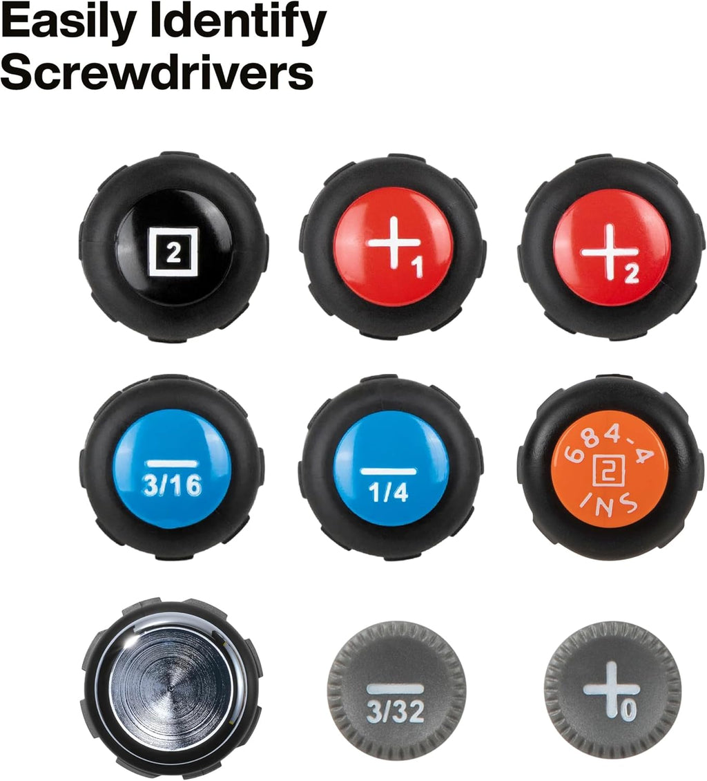 Klein Tools 85820 20-Piece Screwdriver Set, 8 Precision, 7 Standard Drivers with Color-Coded Handles, 3 Insulated Screwdrivers, 1 Demolition Driver, and Magnetizer