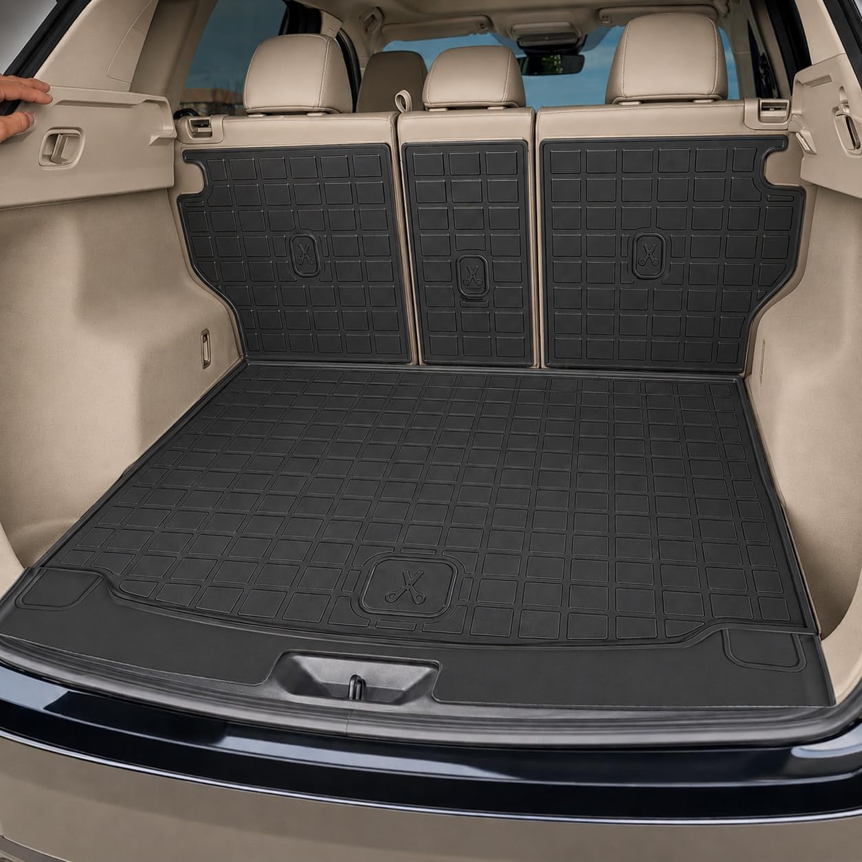 Floor Mats Compatible with Mazda CX-5 2026,All Weather Protection Duarble TPE Cargo Liner with Backrest Mats, Door Sill Guards, Storage Mats, Full Coverage Set for Mazda CX5 2026 Accessories