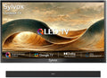 SYLVOX Outdoor TV with Soundbar & Cover, 55 inch 4K UHD QLED Smart TVs, Weatherproof, IP56 Waterproof, 1000 Nits Partial Sun, Support Google Assistant, Wide Viewing Angle (2024 Model)