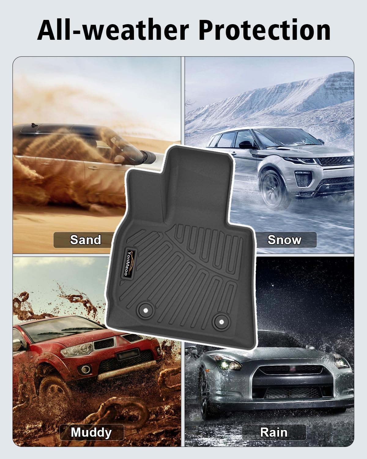 Floor Mats Custom Fit for BMW X3 2025 2026 M50/30 xDrive Trunk Mat with Backrest Mat All Weather TPE Rubber Cargo Liner Anti-Slip Full Set for BMW X3 Accessories (Trunk Mat+Backrest Mats+Floor Mats)