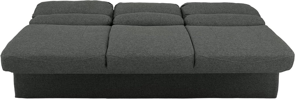 RecPro 68' RV Jackknife Sleeper Sofa with Drop-Down Console | Cloth Fabric | 2 Colors to Choose from | Furniture for RV and Camper (Fossil Cloth)
