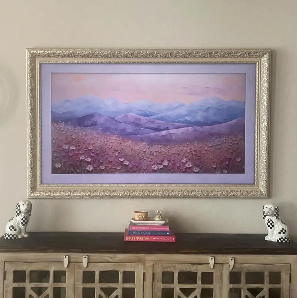 Elegant Vintage-Style TV Frame (Champagne Gold, 43') - Compatible ONLY with Samsung The Frame TV (Fits 2021-2026 models, 43LS03A/B/C/D/FA/HE)