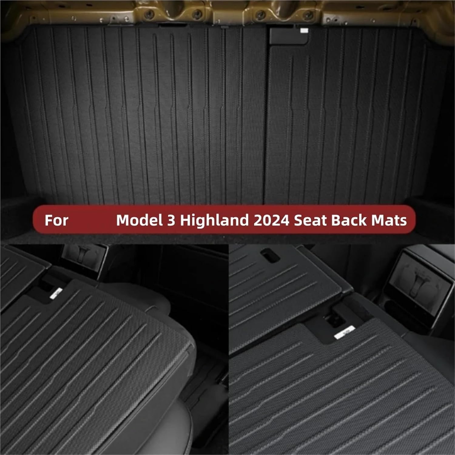 Compatible for Tesla Model 3 2024 Highland Floor Mats Cargo Liner Waterproof Anti-Slip Trunk Mat TPE Pads Left Right Rubber Accessories(RHD 6pcs)