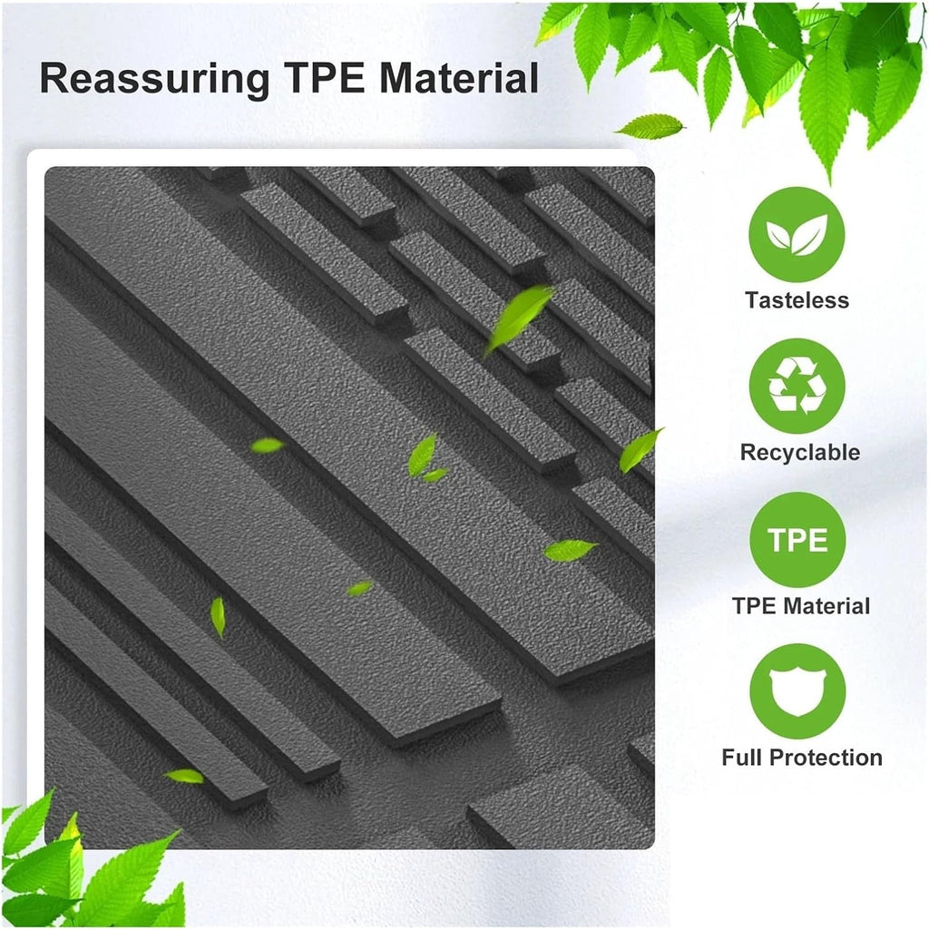 Compatible with Tesla Model 3 Highland 2024 TPE 3D Car Floor Mats Cargo Liner Trunk Pad Waterproof Protective Accessories(24MODEL3 LHD 3PCS)