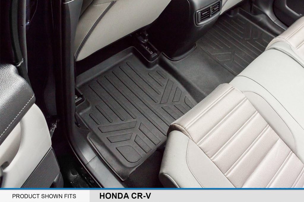 SMARTLINER Custom Fit Floor Mats 2 Row Liner Set Compatible with 2017-2022 Honda CR-V