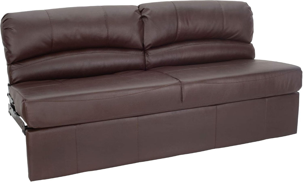 RecPro Charles RV Jackknife Sofa | Love Seat | Sleeper Sofa | Length Options 62', 68', 72' (72 Inch, Mahogany)