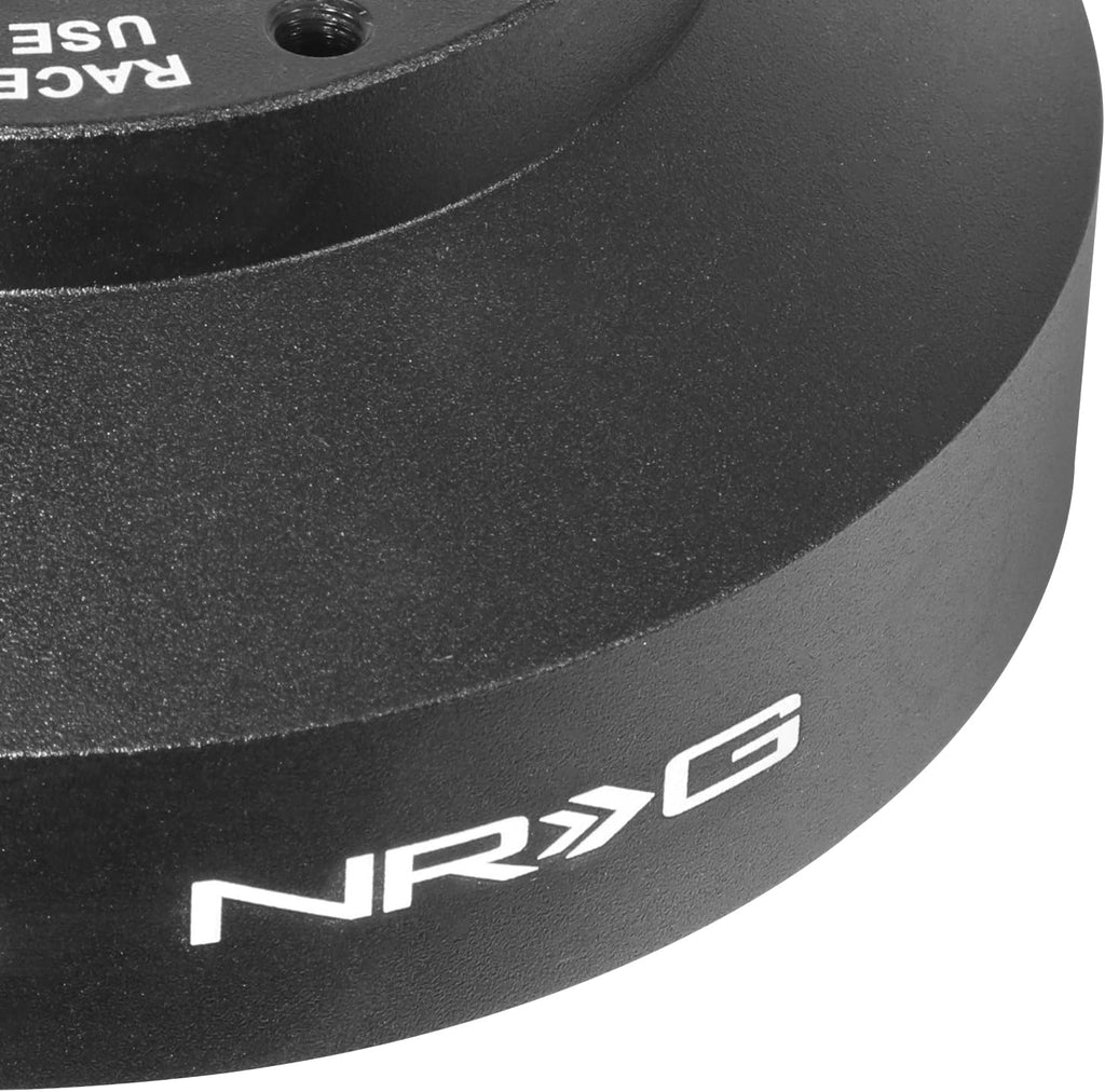 NRG Innovations Racing Style Steering Wheel Short Hub, Lockable Aluminum Steering Shaft, 6x70mm Bolt Pattern Quick Release Adapter Unit, Compatible For 97-12 Honda/Acura, Black, NRG-SRK-131H-A
