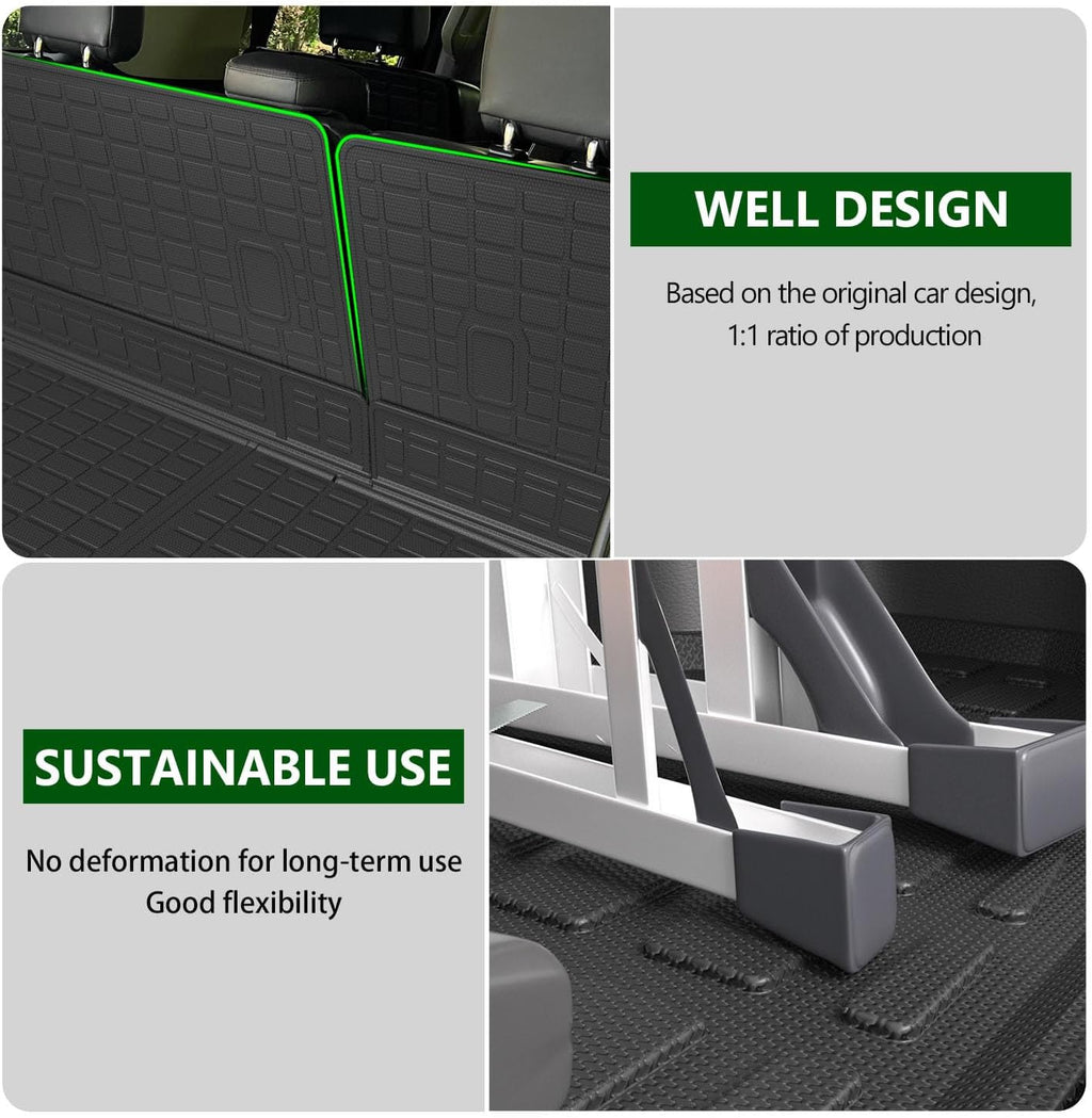 xipoqix 7 Seats Floor Mats Cargo Mat Backrest Mats Compatible with 2018-2024 Ford Expedition Floor Liner Replacement for 2018-2024 Ford Expedition Accessories (Trunk Mat+3rd Backrest Mats+Floor Mats)