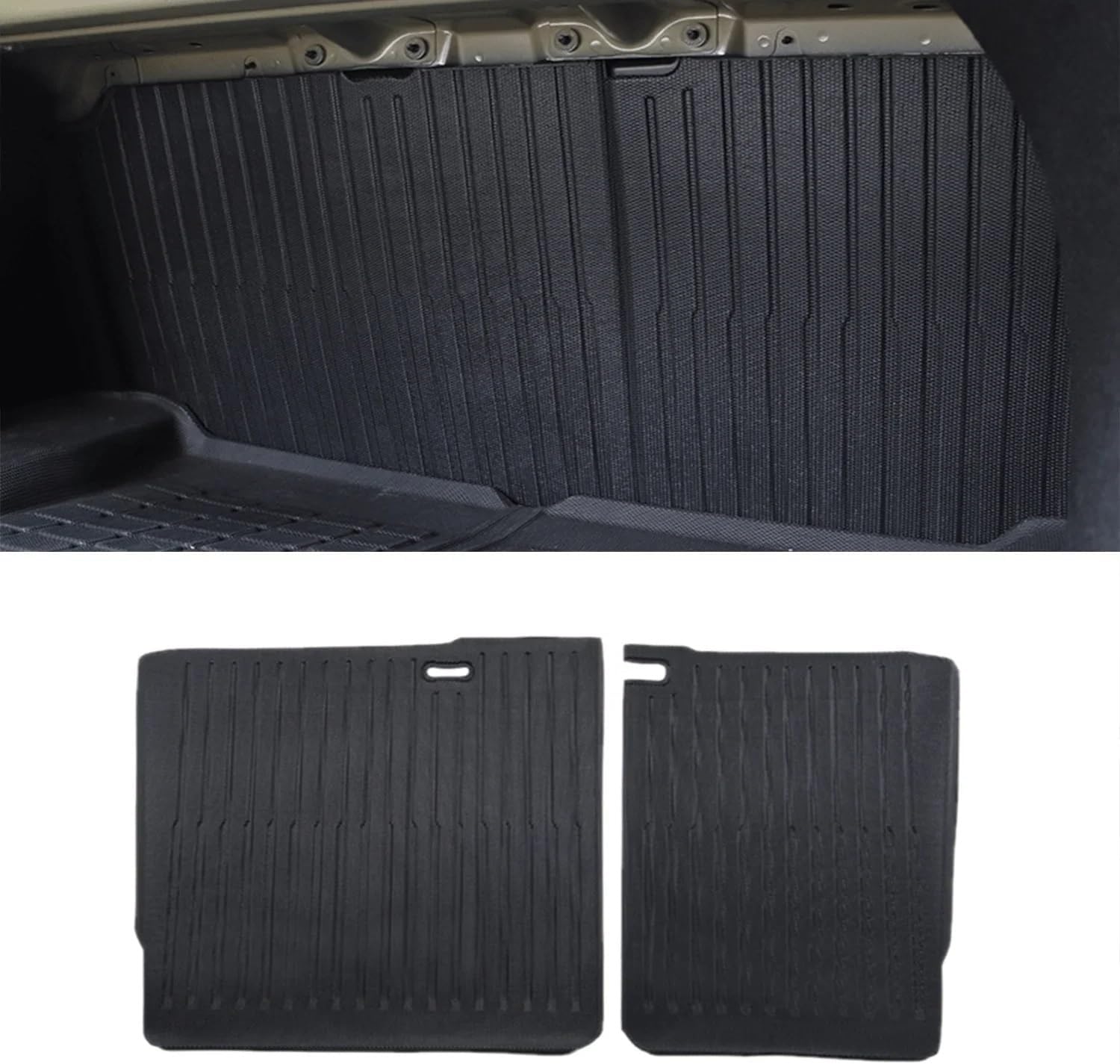 3D Floor Mats Compatible with Tesla Model 3 Highland 2024, All Weather WP LHD XPE Front Rear Trunk Cargo Liner Mat Accessories(3PCS Trunk Mats)