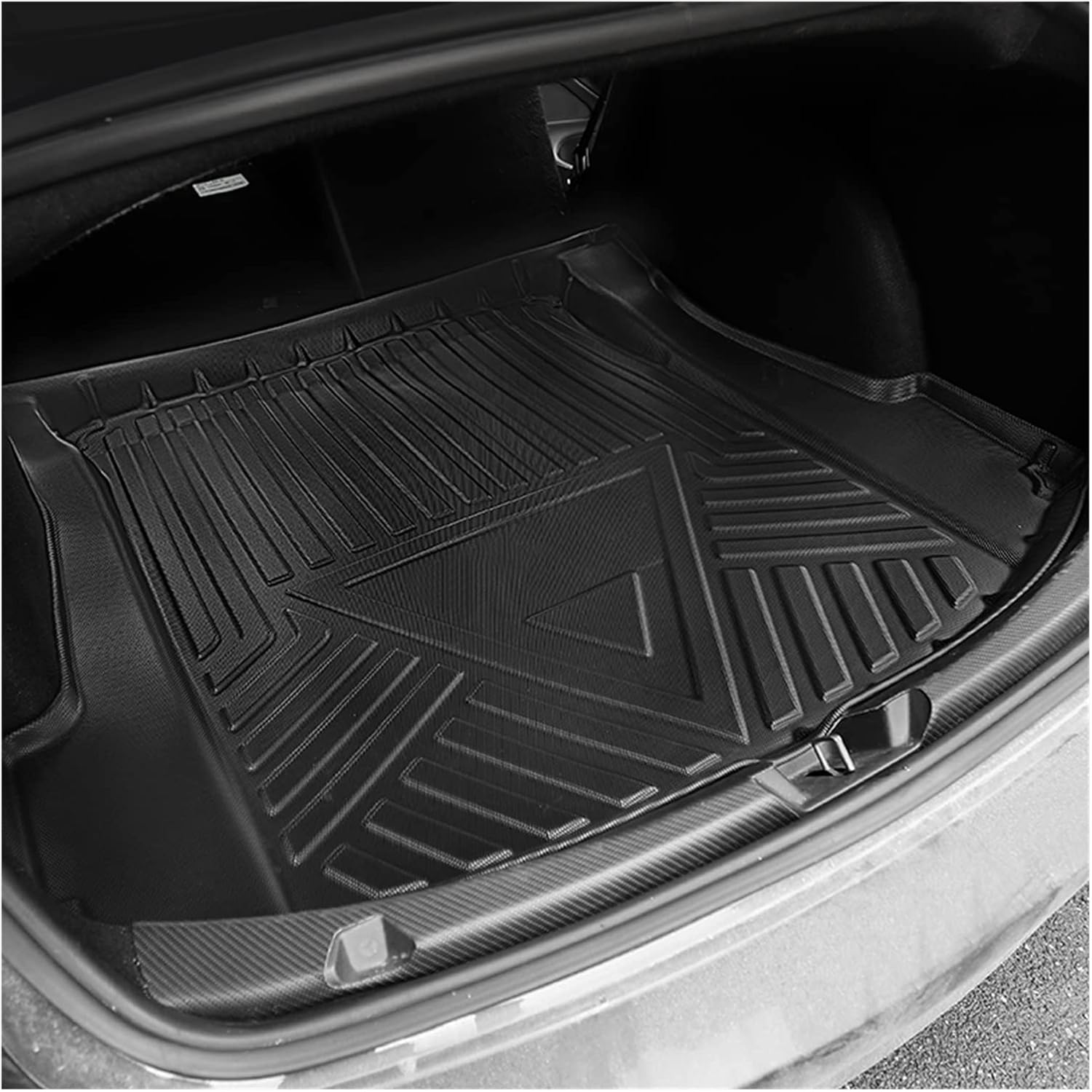 All-Weather TPE Non-Slip Foot Mats Cargo Liner Pad Trunk Tray Accessories Compatible with Tesla Model 3 2017-2022 Floor Mats