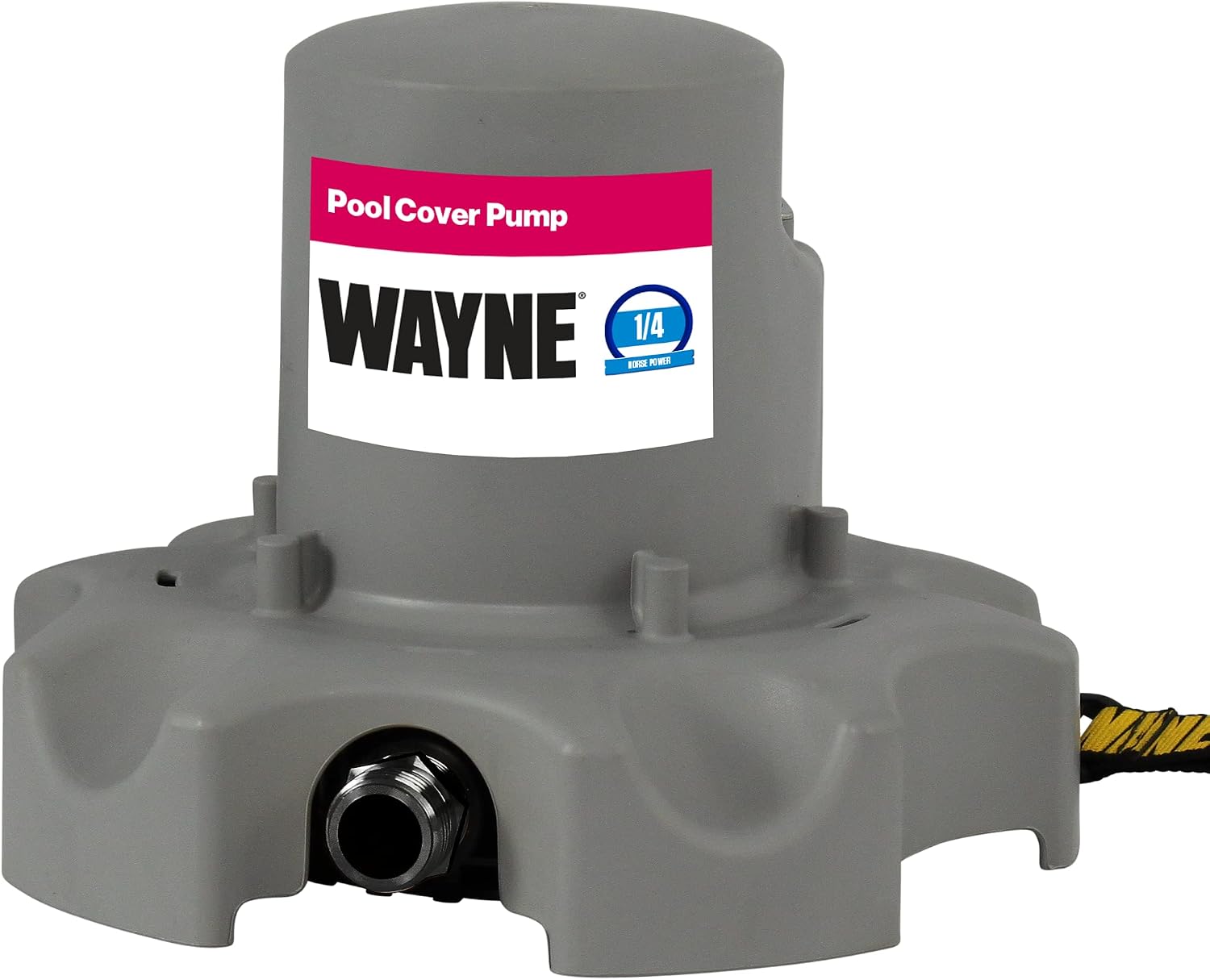 WAYNE WPCP250-1/4 HP Automatic Pool Cover Pump with 25 Foot Power Cord - Up to 1,900 Gallons Per Hour - Automatic On/Off Water Removal Pool Cover Pump
