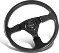 NRG Innovations NRG-ST-012CF Light weight Carbon Fiber Steering Wheel, 3 Spoke, 350mm, 6 X 70 PCD, Flat Dish,Gloss Black