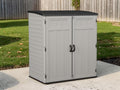 Outdoor Storage Shed, Extra Large Vertical, 6' x 4' (Beige)