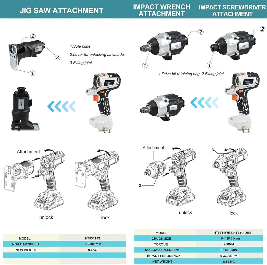 Cordless Drill Driver, 10-In-1 Woodworking Combo Kit, Portable Brushless Power Tool Combo Cordless Hand Drill, With 4.0 Ah Battery, For Projects, Home Improvement