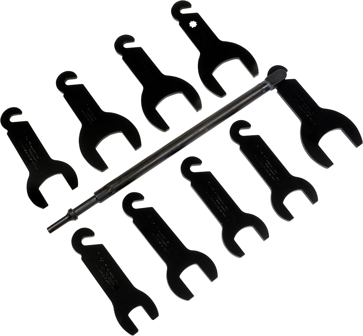 Lisle 43350 Pneumatic Fan Clutch Wrench Set, 10 pc.