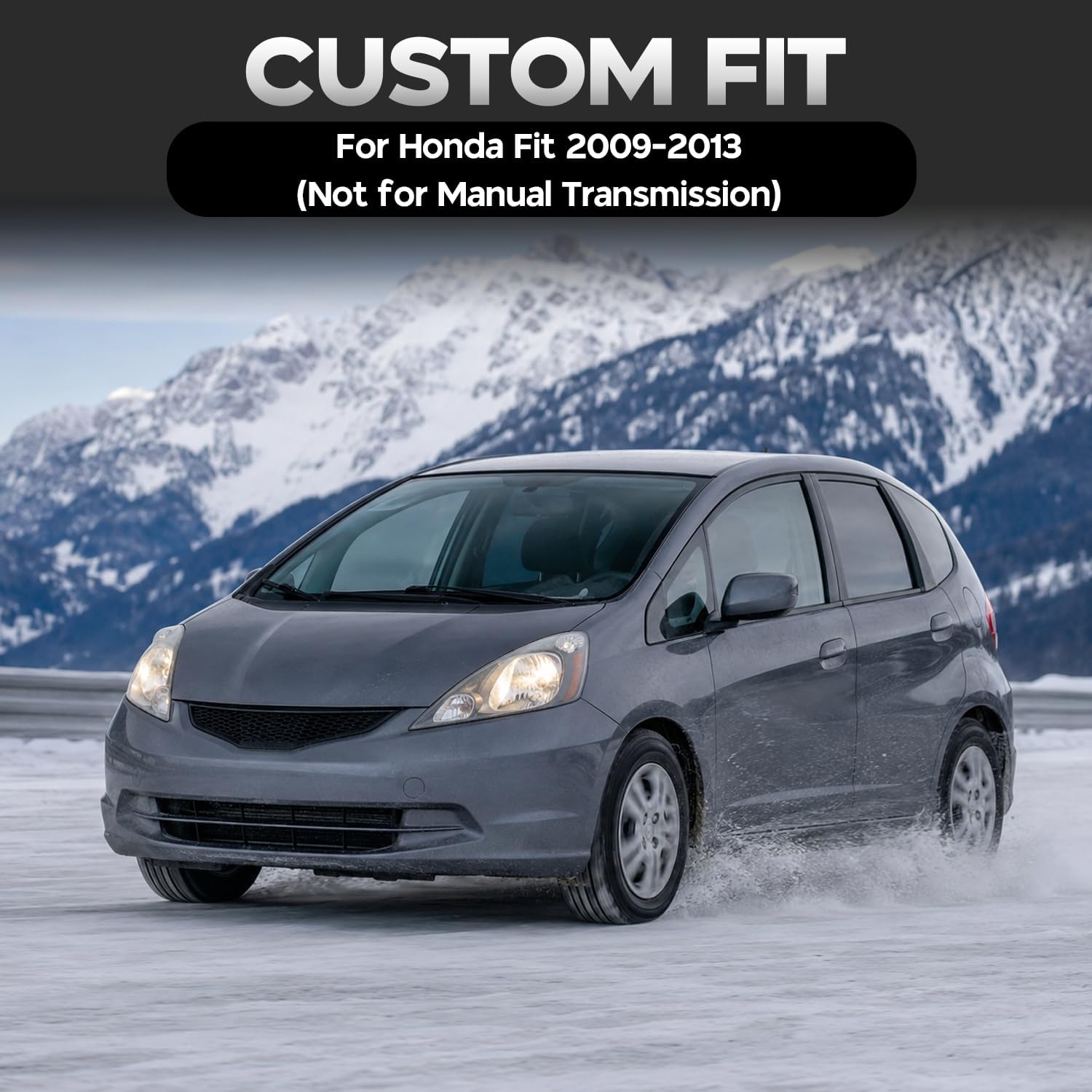 Floor Mats Compatible with Honda Fit 2009-2013 (Not for Manual Transmission),All Weather Protection Duarble TPE Cargo Liner Accessories Compatible with Honda Fit 2009-2013