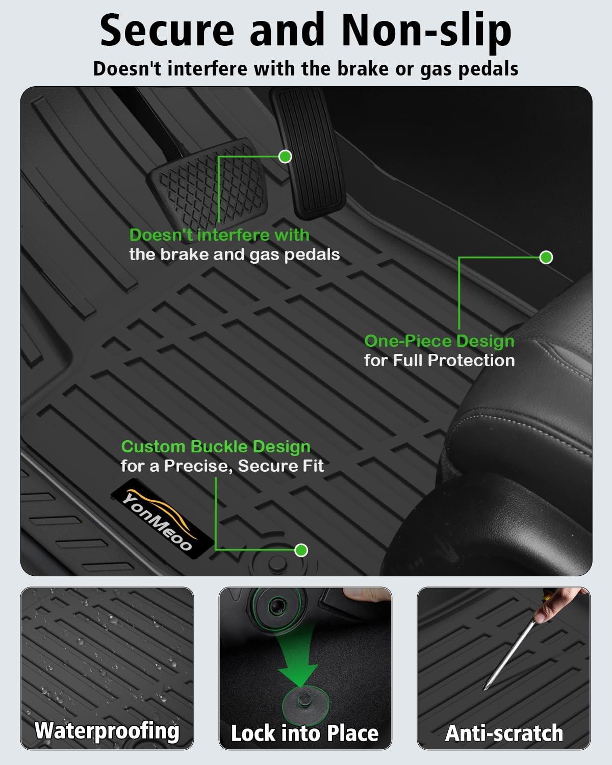 Floor Mats Custom for Nissan Kicks 2025 2026 SV/SR (Not for S) Cargo Liner with Backrest Mat All Weather TPE Rubber Full Set Floor Liners Trunk Mat for Kicks Automotive Accessories, Black