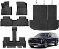 KUST Floor Mats for 2020-2025 Hyundai Palisade Accessories (7 Seater), All Weather Floor Liners & Rear Trunk Liner with Backrest Mat Car Mats TPE Rubber Raised Edge