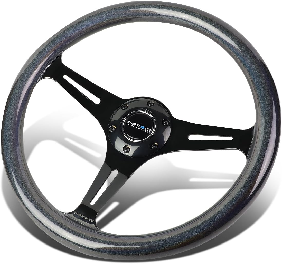 NRG Innovations ST-015BC-CN 6-Bolt Spoke Race Steering Wheel + Horn Button