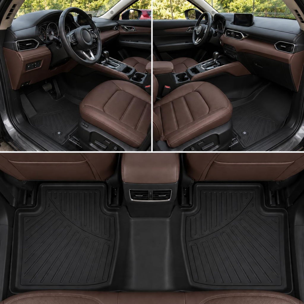 Floor Mats Compatible with Mazda CX-5 2026,All Weather Protection Duarble TPE Cargo Liner with Backrest Mats, Door Sill Guards, Storage Mats, Full Coverage Set for Mazda CX5 2026 Accessories
