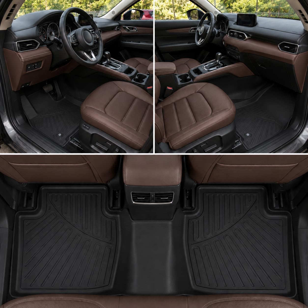 Floor Mats Compatible with Mazda CX-5 2026,All Weather Protection Duarble TPE Cargo Liner with Backrest Mats, Door Sill Guards, Storage Mats, Full Coverage Set for Mazda CX5 2026 Accessories