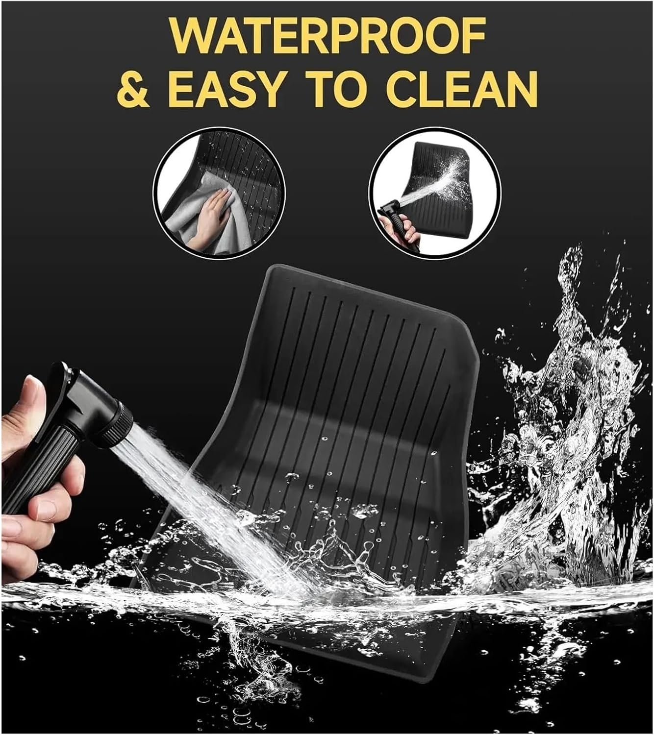 TPE Floor Mats Cargo Liner Compatible with Tesla Model 3 Highland 2024 All Weather Waterproof Anti-Slip Trunk Mats TPE Floor Liners(8PCS RHD)