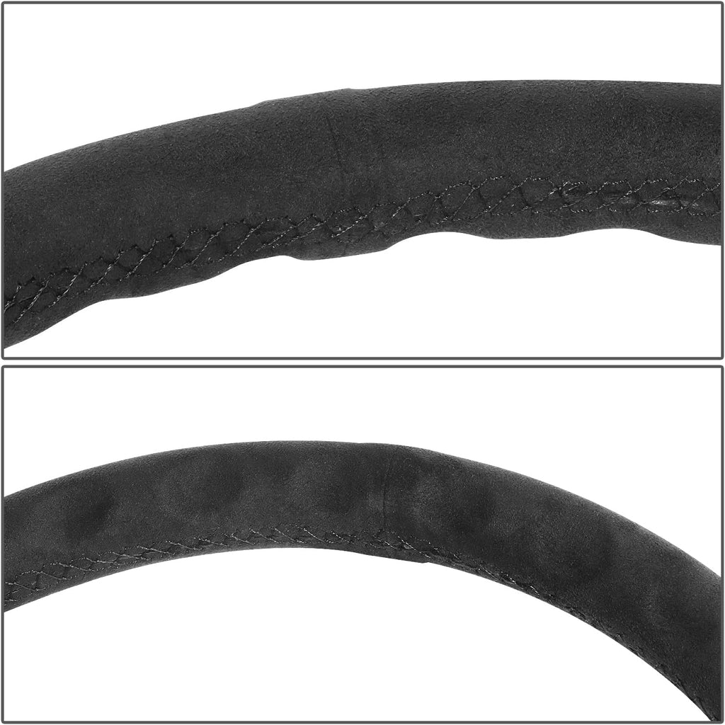 NRG Innovations NRG-RST-030SA Reinforced Steering Wheel - 350mm Sport Steering Wheel (2.5' Deep) - matte black spoke/Micro Suede with Slits
