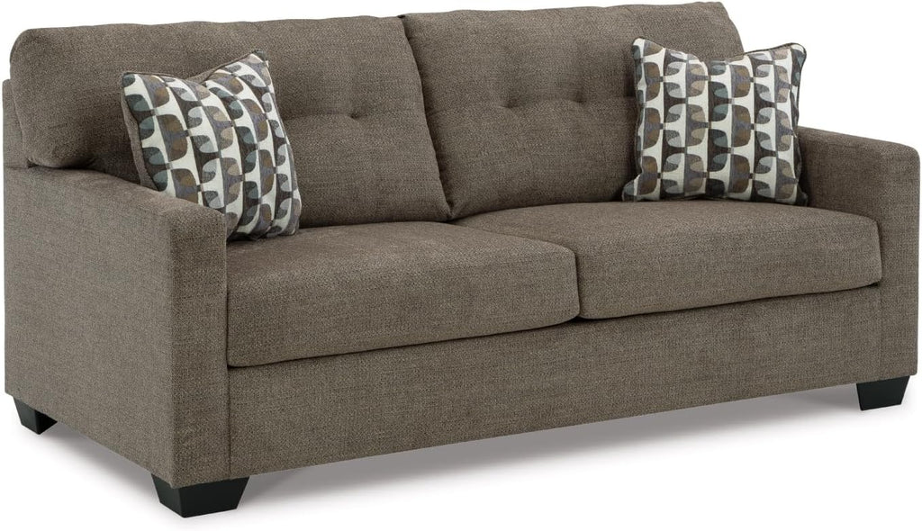 Signature Design by Ashley Mahoney Contemporary Tufted Sofa, Dark Brown