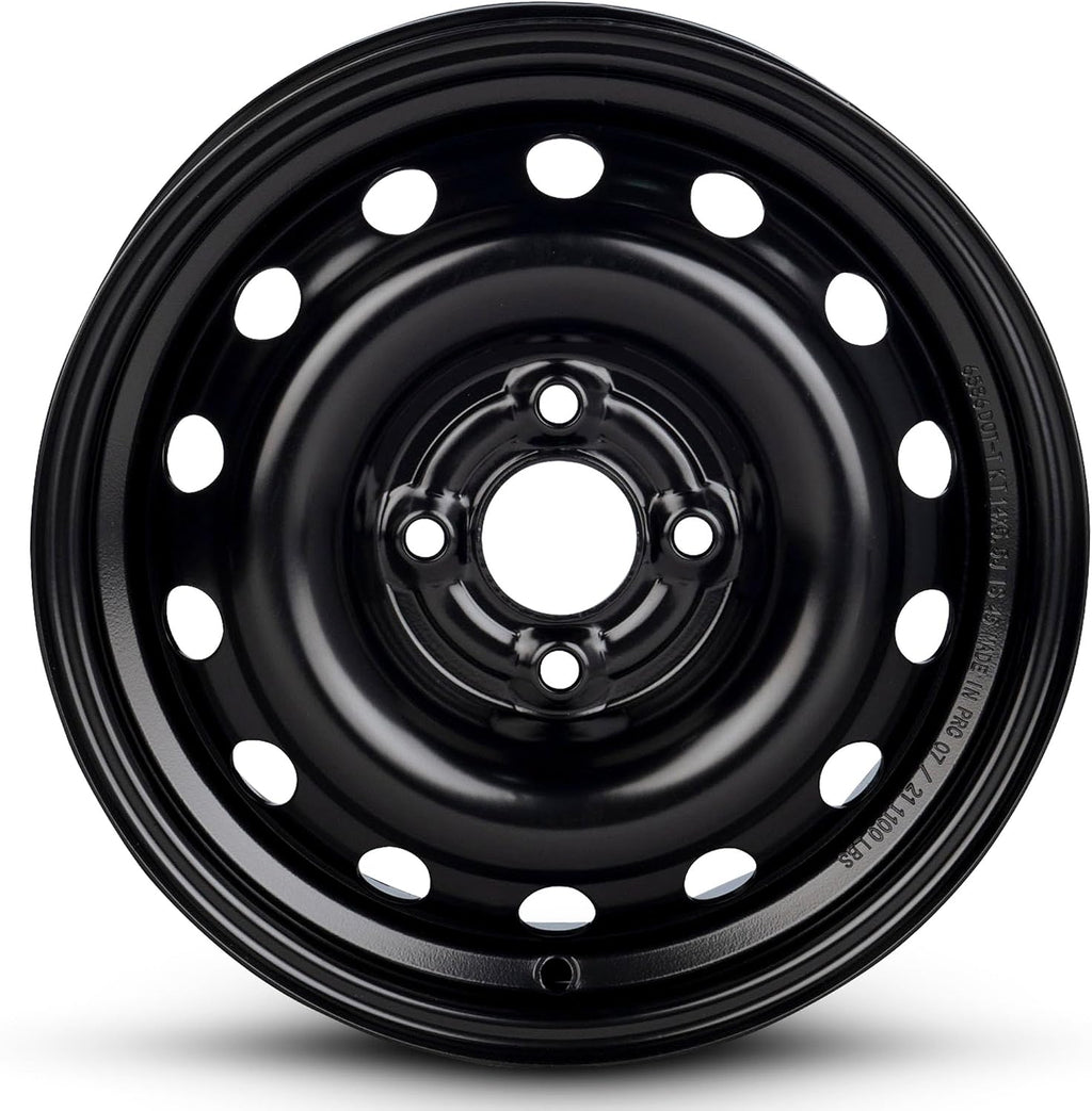 For 2003-2005 Saturn Ion 14 Inch Black Painted Steel Rim - OE Direct Replacement - Road Ready Car Wheel