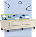 Serta Copenhagen 78' Rolled Arm Sofa, Easy Care Polyester, Soft Pillow Back, Pocket Coil Seat Cushions, Removable Covers, Loveseat or Couch for Small Spaces, Living Rooms or Bedrooms, Buttercream