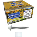 12 x 2 Brite White Metal Roofing Screws - Hex Washer Head- Self-Starting/Tapping - EPDM Washer. 4 X 250 Bags - 1,000 Screws
