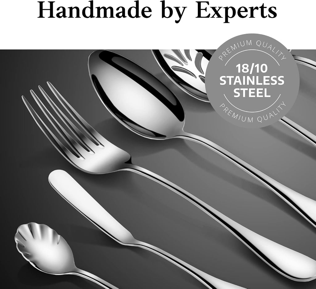 Artaste 56440 Rain 18/10 Stainless Steel 47-Piece Flatware Set, Service for 8