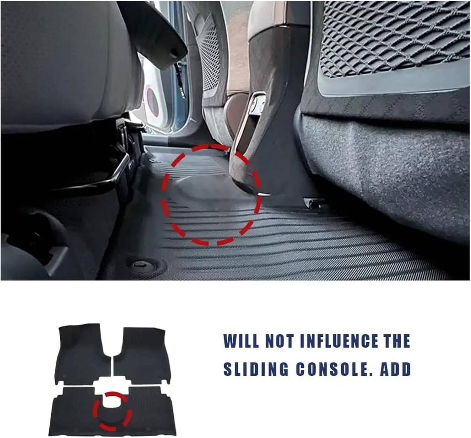 All Weather XPE Floor Mat Cargo Liner Compatible with Hyundai Ioniq 5 2021-2024 Cargo Liner Rear Cargo Tray Trunk Back Seat Cover LHD(Red 7 Wire Right,Slide)