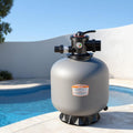 VEVOR Sand Filter, 20-Inch, 50 GPM Above Inground Swimming Pool Sand Filter System, with 7-Way Multi-Port Valve, Backwash, Rinse, Recirculate, Waste, Winter, Closed Modes, for Above In Ground Pools