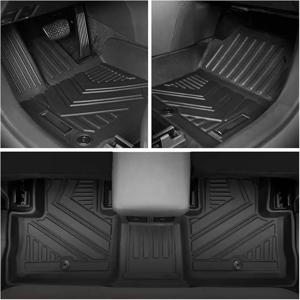 Floor Mat Cargo Liner Backrest Mat 2019-2024 2025 Compatible with Toyota Rav4 All-Weather Floor Liners Trunk Mat Back Seat Cover Compatible with Rav 4(RHD-3Pcs,Hybrid)