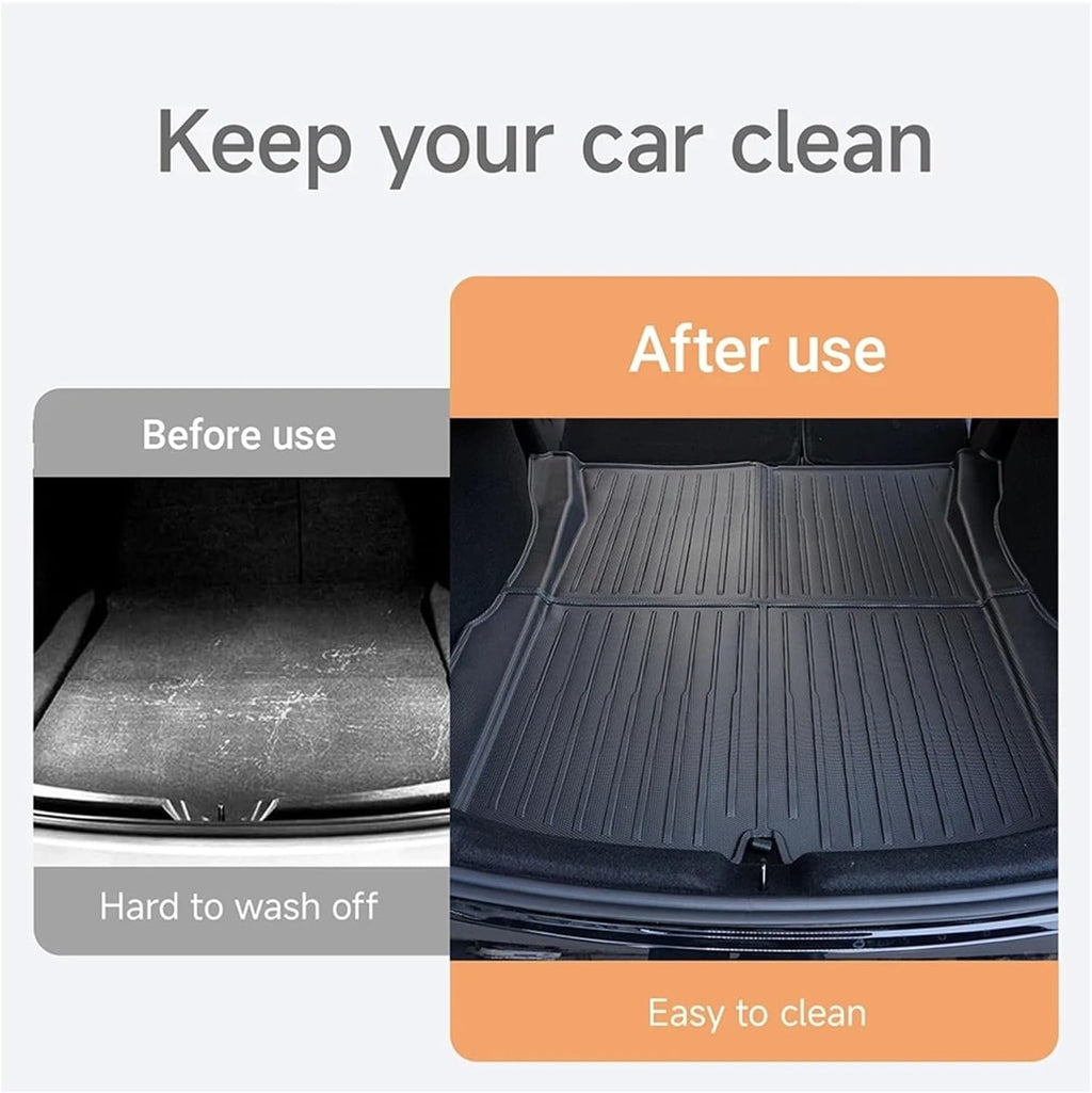 Floor Mat Compatible with Tesla Model 3 Highland 2024-2026 Accessories Anti-Slip Waterproof Cargo Liner Luggage TPE Mat Model 3 Highland(3Pcs Trunk Mats)