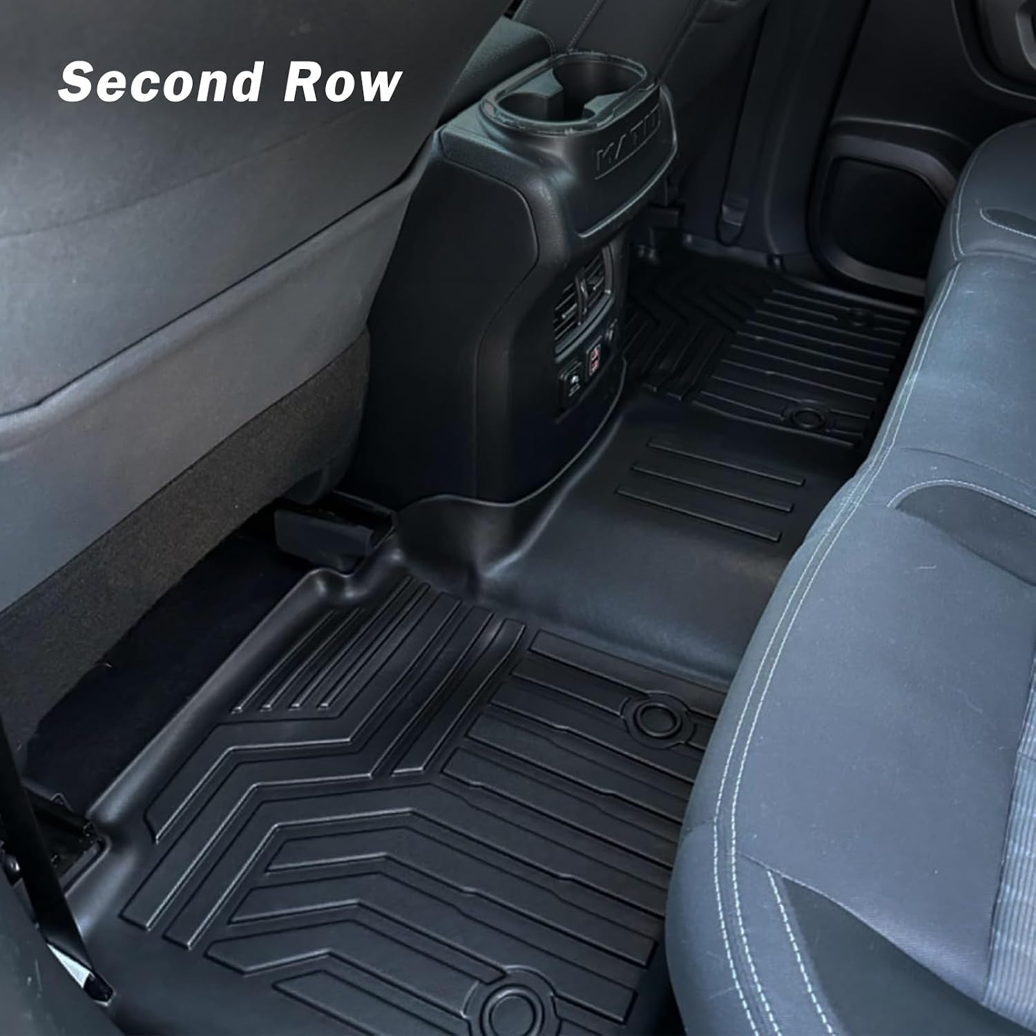 KUST Floor Mats Bed Mat Set for 2017-2024 Nissan Titan, 2016-2024 Titan XD Crew Cab, 5.6FT Truck Bed Liner All Weather TPE Rubber High Edge Heavy Duty