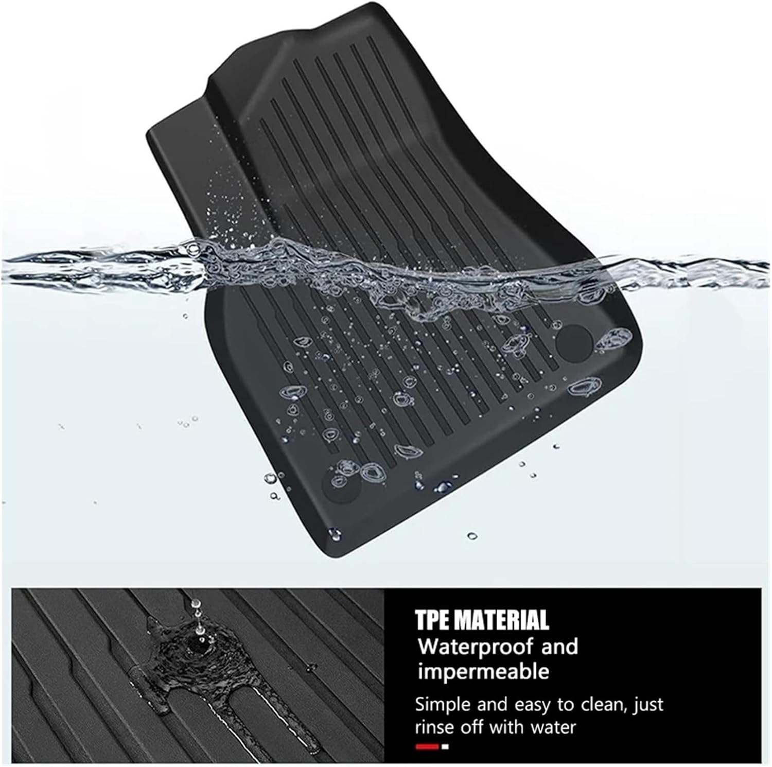 Floor Mats for Tesla Model 3 Y 2021-2024 5-Seater Custom Fit All Weather Heavy Duty TPE Cargo Liner Trunk Accessories(Y TPE LHD 4PCS)