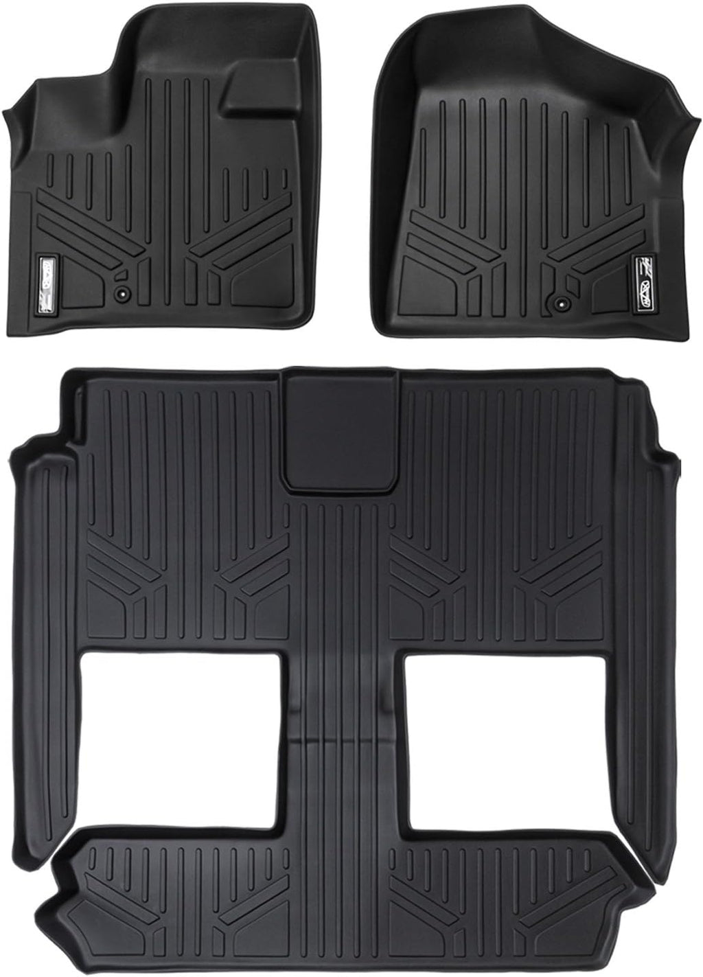MAXLINER Floor Mats 3 Row Liner Set Compatible with 2008-2016 Chrysler Town & Country
