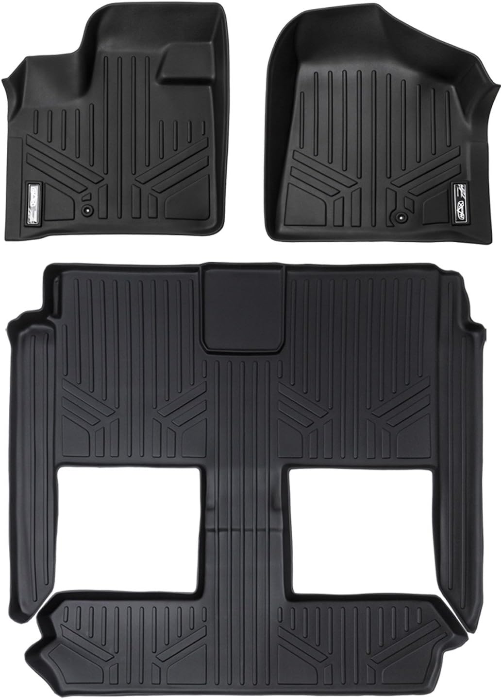 MAXLINER Floor Mats 3 Row Liner Set Compatible with 2008-2016 Chrysler Town & Country