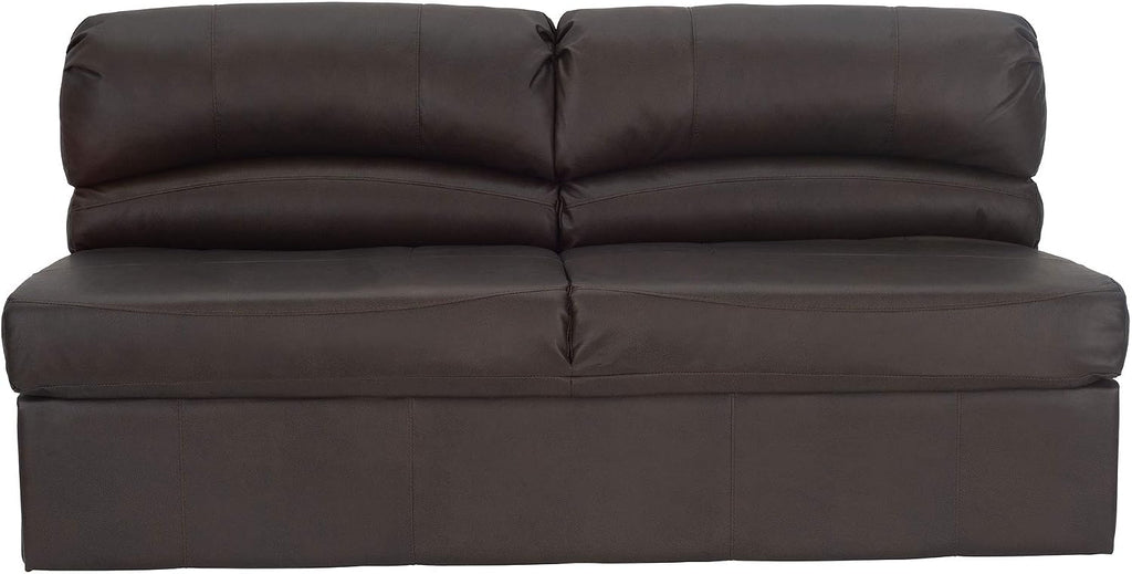 RecPro Charles RV Jackknife Sofa | Love Seat | Sleeper Sofa | Length Options 62', 68', 72' (72 Inch, Chestnut)