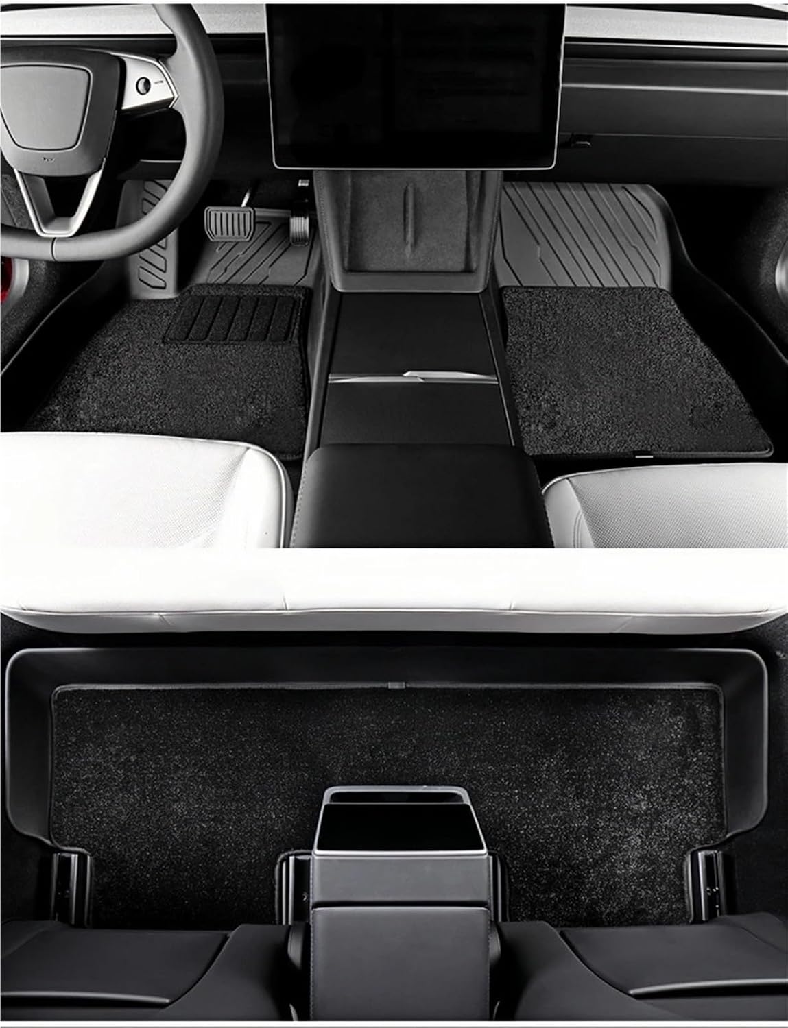 TPE Floor Mats for Tesla Model 3 2024 Highland All Weather Cargo Liner Frunk Trunk Backseat Protector Pad(6pcs Floor mat)