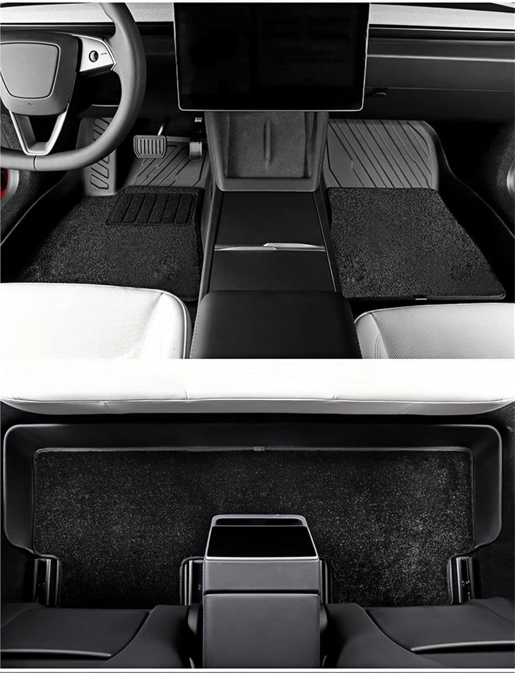 TPE Floor Mats for Tesla Model 3 2024 Highland All Weather Cargo Liner Frunk Trunk Backseat Protector Pad(8pcs Set)