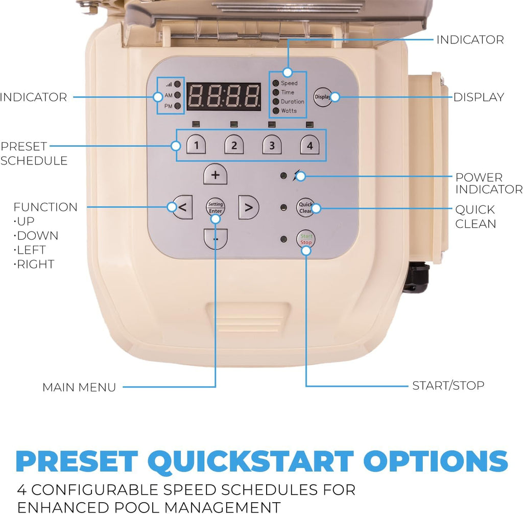 XtremepowerUS 1.5 HP Variable Speed Swimming Pool Pump 230V, In-Ground Pool, 6,660 GPH High Performance Max 1.75HP