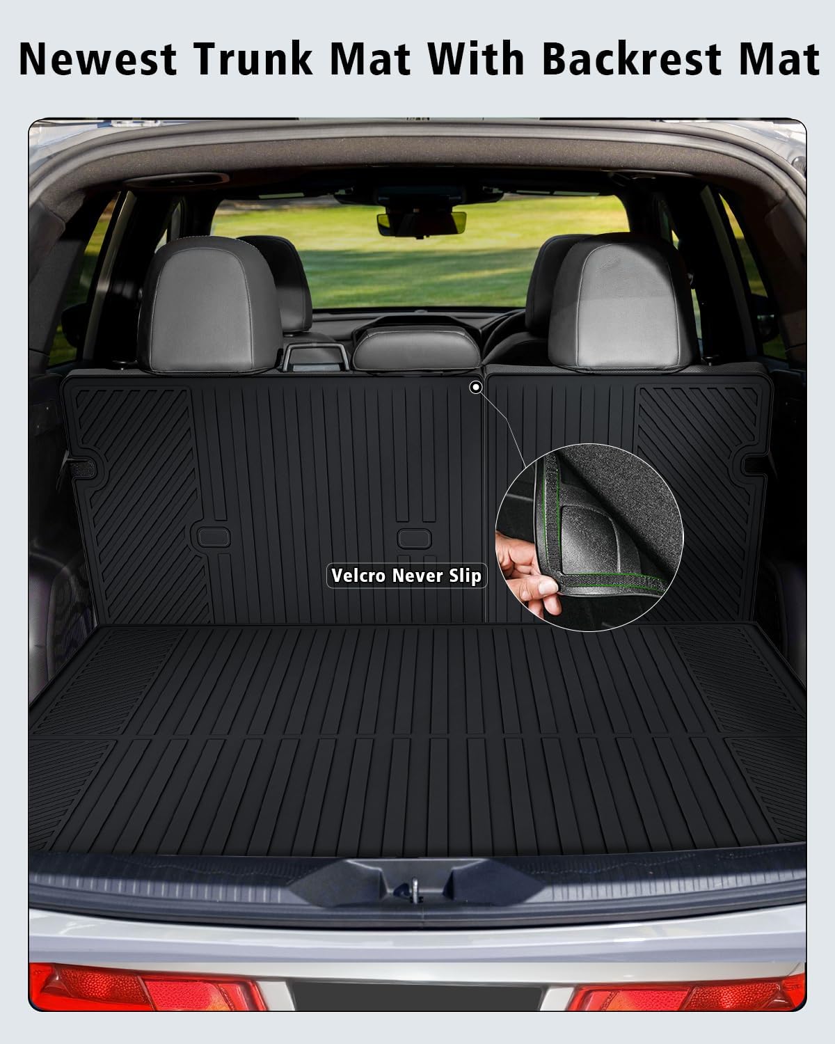 Floor Mats & Cargo Mat with Backrest Mat Custom for Mazda CX-50 2023-2025 2026 (Only Gas), Door Sill Guards, All Weather TPE Full Set Floor Liners Trunk Mat for CX-50 Fuel Accessories