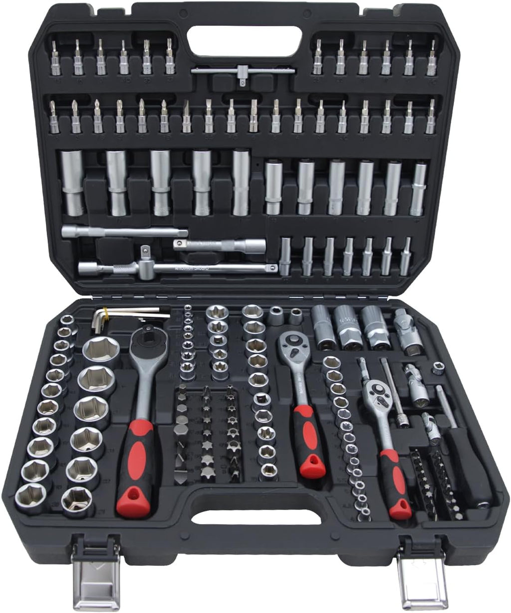 Hantinstom Ultimate Sockets Set Comprehensive Hand Tool Set Perfect for Home Essentials College Dorm Car Emergency Kit Ideal Apartment Essentials & Men's Tools Gift