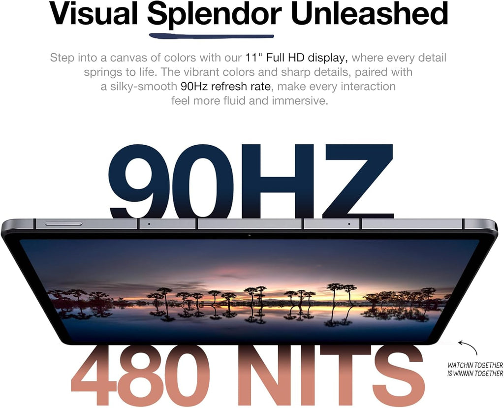 AGM PAD P2 11 inch Android 14 Tablet, 90Hz 480 Nits 1920 * 1200 FHD+ IPS Display, MTK G99, Widevine L1 Certified, Quad Box Stereo Speakers, 7850 mAh, 16(8+8)GB + 256GB[TF 2TB], GPS, Compass, OTG, WiFi