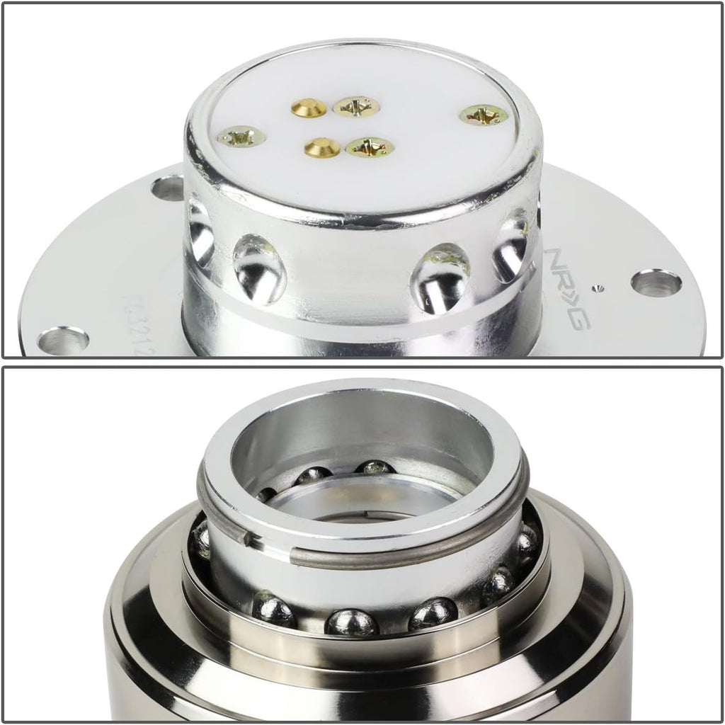 Auto Dynasty NRG-SRK-200SSL Steering Wheel Quick Release Adapter Kit Gen 2.0, Aluminum, Silver
